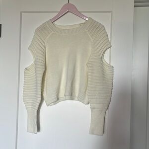 3 for $10 - cream sweater with cut outs